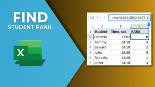 How to Find Student Rank in Microsoft Excel