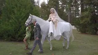 Ana & John Talbert - Bride Horse Entrance - Sycamore Bend 11/2/24