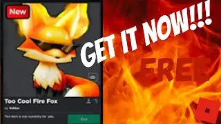 FREE ACCESSORY! HOW TO GET Too Cool Fire Fox! (NEW ROBLOX PROMO CODE ITEM)