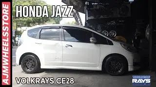 MODIFIKASI HONDA JAZZ VELG VOLKRAYS CE28 // AJMWHEELSSTORE