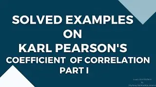 Correlation/Solved examples of Correlation/Correlation by actual mean, assumed mean& direct method