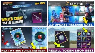 🔴M4 Glacier Crate Confirm In Bgmi ? / Next Mythic forge /Bgmi Recall Token / 2.9 update release date