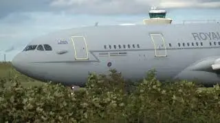 RAF KC2 VOYAGER ARRIVAL | NEWCASTLE AIRPORT PLANESPOTTING 4K