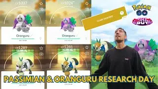 Shiny Hunting Passimian and Oranguru During a Wet and Wild Research Day in Pokemon GO