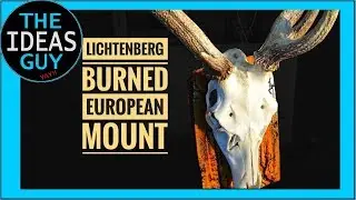 Fractal Burning Live Edge Slab European Trophy Mount!