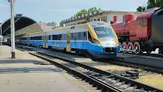 Прибытие дизель поезда D1M-002, D1M-004 Яссы-Сокола - Кишинёв.