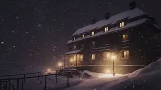 Snowstorm at a Frozen Wooden Hut - Howling Wind & Blowing Snow - Nature White Noise