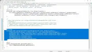 3.26   Using JdbcUserDetailsManager to perform authentication