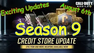 COD Mobile Season 9 Credit Store Update | Weapons, Skins & more