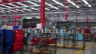 Inside the East Midlands Mail Centre, Northampton.