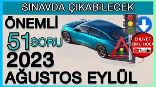 BU İŞTE EN İYİSİ OLDUĞUMUZU BİLİYORUZ/ 2023 AĞUSTOS EYLÜL EHLİYET SINAV SORULARI/ 