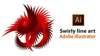 Swirly line art in adobe illustrator | Graphic design tutorials for beginners
