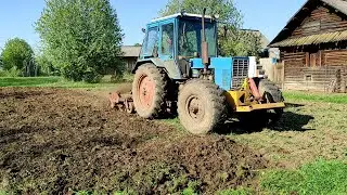 Деревенская жизнь , Колымы на МТЗ  80 с болотной фрезой