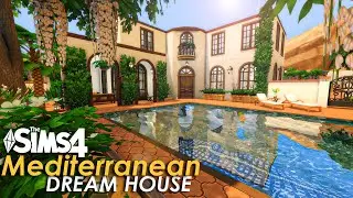 Mediterranean Dream House 🍃🏡| BASE GAME | Stop Motion | No CC | Speed Build | The Sims 4