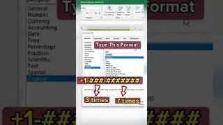 USA Phone Number Formatting in Excel - Custom Formatting 