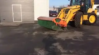 Щетка дорожная коммунальная ST2800 поворот механический,ширина 2800 мм, высота щетины 800 мм