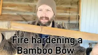 Fire  Hardening a Bamboo Bow
