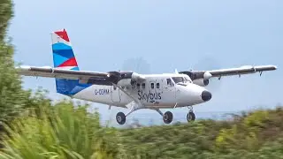 Planespotting at St.Mary's Airport • Isles of Scilly | Cessna 340A, De Havilland DHC-6 Twin Otter.