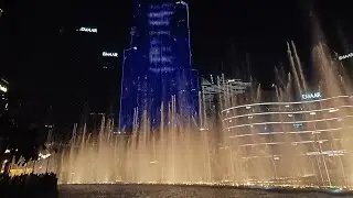 BURJ KHALIFA WATER SHOW .. Must Watch.. Dubai life #burjkhalifa #watersounds #dubaimall