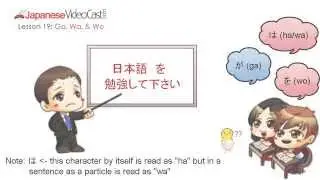 Japanese Lesson - Difference Between Ga, Ha, Wo (が　は　を）