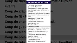 Expression with COUP #frenchforbeginners #frenchvocabulary    #frenchlanguagelearner #frenchphrases