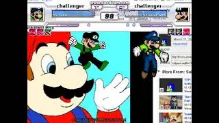 MUGEN BestGamerReview, Super Chloe, My Luigi & Alex S vs BGR's LuigiFan1 x2 & LuigiFan1 x2