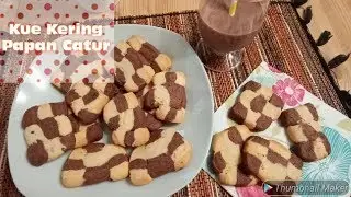 Cara Membuat Kue Kering Papan Catur | Resep Kue Kering | Checkerboard Cookies