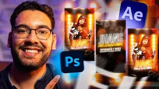 ✅ Como hacer Motion Flyers con texto 3D CC Cylinder en Photoshop y After Effects  + RECURSOS GRATIS