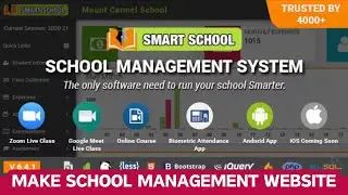 Make Smart School : School Management System || Smart School School Management System php script