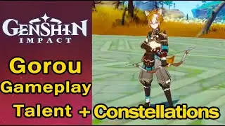 Gorou Gameplay Talents Constellations Genshin Impact