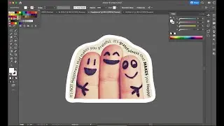 How to create a custom die cut sticker in Adobe Illustrator with an image.