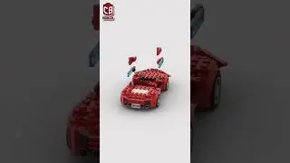 LEGO Red Car Satisfying Building Animation #shorts #crixbrix