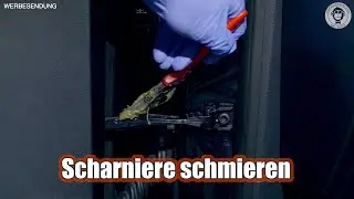 Greasing and oiling the door hinges of the vehicle