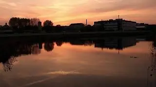 Лидское озеро. Летний закат на Лидском озере.