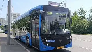 Электобус КамАЗ 6282 Рестайлинг на маршруте 328