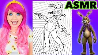 ASMR Coloring Five Nights at Freddy's Glitchtrap | Calming ASMR Coloring for Relaxation