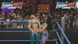 Smackdown vs Raw 2009 | Melina & Candice Low Blow To Kelly Kelly