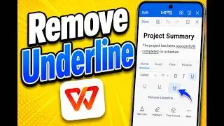 How To Remove Underline In WPS Office Mobile [2026 Guide]
