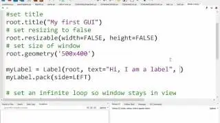 Tkinter - adding a label