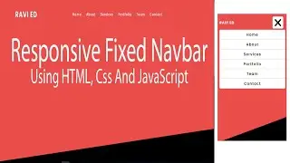 Responsive Fixed Navbar  On Scroll Using HTML, CSS & JavaScript | Sticky Navbar on Scroll Part - 2