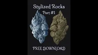 Stylized Desert & Ice Rock - Part #1 - Zbrush & Substance Painter - Breakable Rock