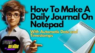 How To Create A Daily Journal On Notepad With Automatic  Date and Time Stamps #journalsetup