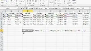 Combine Two or More Columns by Using a Function - Excel 2010