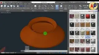 # How to add materials in autocad 3d model.? #how to use lock materials.?