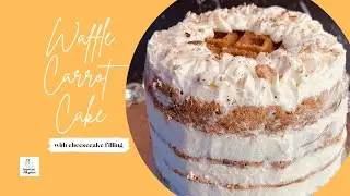 Waffle Carrot Cake! with cheesecake mousse filling! 🙌🏾 Yummy!