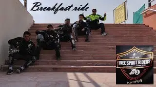 Breakfast ride from kanpur || गंगा बैराज घाट || Free Spirit Riders 2019 || Shark Rider