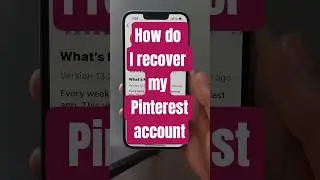 How do I recover my Pinterest account