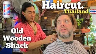 💈MASTER IS WORKING. He like QUIET! RAZOR HAIRCUT in Thai Barbershop Thailand 🇹🇭  (ASMR)