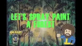 Let's Spray Paint A Beautiful Green Forest!  #spraypaintart #paintingtrees