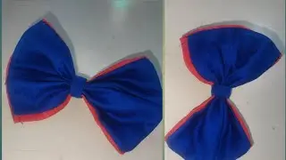 Double fabric Tutorial 💞 // simple and easy fabric bow making #bow #trending